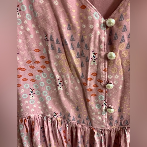 Disney Frozen Pink Dress for Women. Small. Olaf Castle Design - Picture 4 of 5